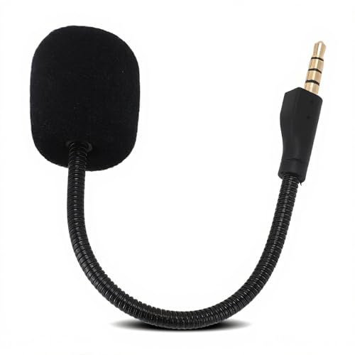 Microphone Replacement for ArctisⅠWireless Gaming Headset, Detachable Mic Boom with Foam, Flexible 3.5mm Game Microphone, Noise Cancelling