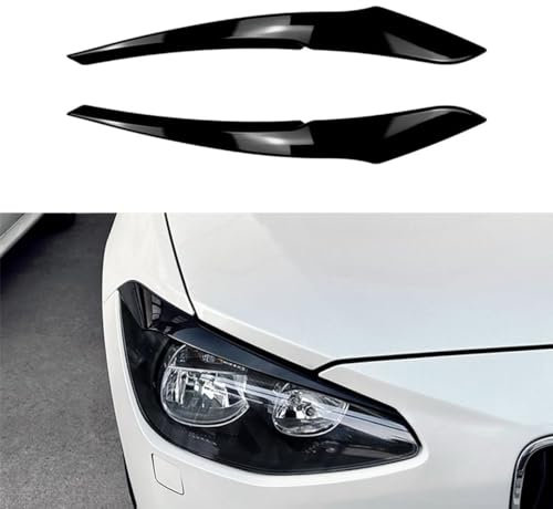 ROCILA Frontscheinwerfer-Augenklappe,Scheinwerfer-Augenklappe Lichtabdeckungen,Augenklappe-Aufkleber,für BMW 1 Series F20 F21 2011-2014,B-Gloss Black