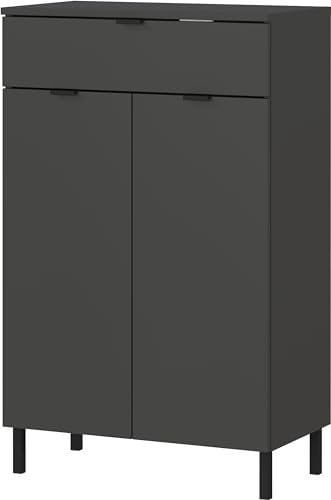 Germania Kommode 1981-547 GW-Arcena, in Graphit, mit Metallfüßen, 60 x 97 x 34 cm (BxHxT)