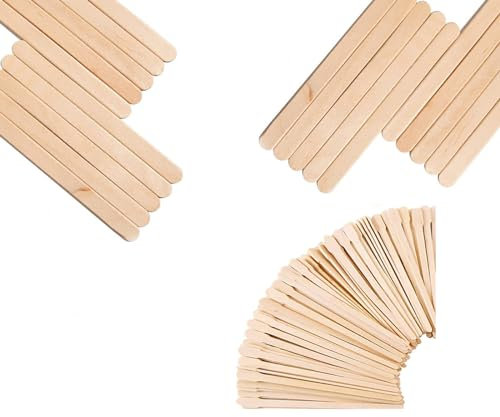 150pcs Wooden Wax Sticks - Disposable Wooden Waxing Spatulas - Small&Medium Sizes Eyebrow Waxing Applicator Spatulas for Hair Removal,Eyebrow Wax Sticks Wax Applicator,Wooden Wax Spatulas Kit(2 Style)