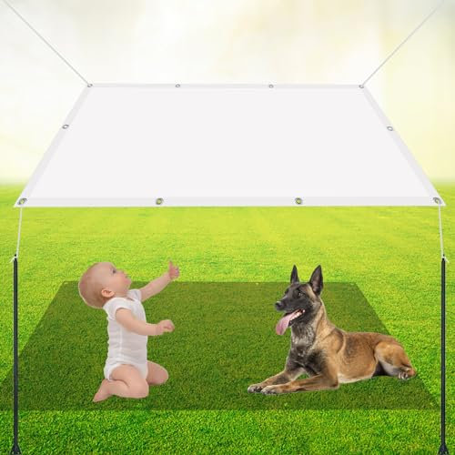 Rechteck Sonnensegel 1.6 x 2.7 m Sonnenschutz Sunsegel Wetterschutz 98% UV Schutz Sonnenschutz für Terrasse, Pool und Garten, Weiß