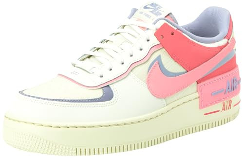 Nike Air Force 1 Shadow, Sneaker Donna, Sail Coral Chalk Sea Coral Indigo Haze, 42.5 EU