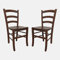 Dmora - Ensemble de 2 chaises Classiques en Bois, pour Salle à Manger, Cuisine ou Salon, Made in Italy, cm 44x45h87, Assise h cm 47, Couleur Noyer
