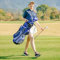 GYMAX Set Mazze da Golf Completo per Donna, Set Bastoni Golf Destrimano con Driver da 460CC, Fairway #3, Ibrido #5, Ferri #5#6#7#8#9#P #S, Putter e Borsa con Cappuccio Antipioggia (Viola)