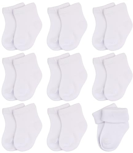 DMNQ 9 Paia Calzini Neonato Calzini Neonata in Cotone Calzini Appena Nati Ankle Boys and Girls Socks Bimbo Bimba Quotidiano Base Calze Unisex Sneaker Calzino Traspirante（0-6 Mesi）