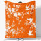 Kuscheldecke Orientalische Retro-Blumen Flauschig Fleecedecke als Sofadecke Couchdecke Orange Farbe Drucken Microfaser Weich Warm Plüsch Wohndecke 100 x 130 cm