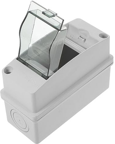 DRESSOOS Box Distribution Protection Box Waterproof Cases Wterproof Small Waterproof Case 2way Circuit Pole Doorbell Junction Weatherproof Power Module Gang 2 Way Din Enclosure Two White PC