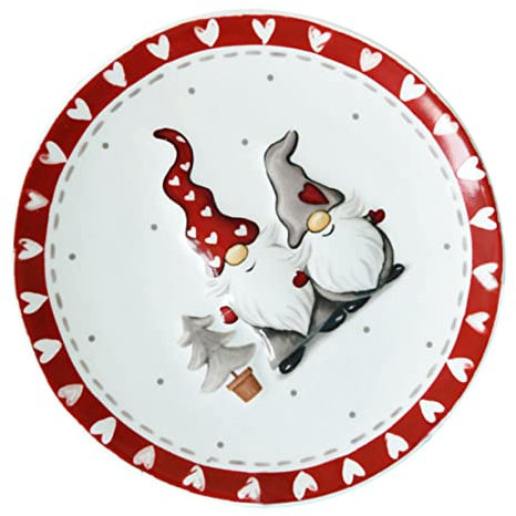 Parliky Vassoio Decorativo Natalizio Portafrutta in Ceramica Rimovibile Per Riporre Gli Oggetti