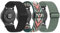 Amzpas 3 Stück Armband für Garmin Vivoactive 5/Vivoactive 3/Vivomove 3/HR/Luxe/Style,Nylon 20mm Verstellbares Elastisches Ersatzarmbänder für Garmin Forerunner 55/245/645 (Schwarz/Grüner/Grün)