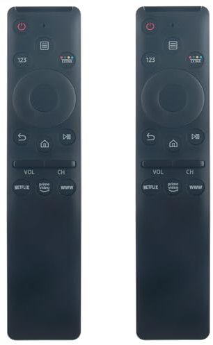 (Pack of 2) New RM-L1593 Replaced Remote Control fit for Samsung TV LED QLED UHD HDR Frame Curved HDTV 4K 8K 3D Smart TVs 6 Series 7 Series 8 Series KU6290 KU6270 KU7000 RU7100 Q60T TU8000