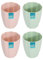 YöL Set of 4 Floral Edged Plastic Cups Summer Dining Outdoor Picnic BBQ Blush Pink Sage Green Tumblers Drinks Glasses
