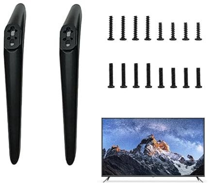Patas para Soporte TV, Patas de Repuesto para Base de Soporte de TV Inteligente, Compatible con LED 32-65 Inch, con Tornillos y Antideslizantes (43-65 Pulgada)