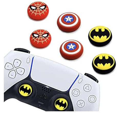 CD – 6 pezzi analogici per levetta del pollice, controller wireless per joystick di gioco, fantastica copertura antiscivolo in silicone per PS5/PS4/Xbox one/360/NS PRO