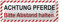 Warnschild | Achtung Pferde | Bitte Abstand halten | Metall | 10 x 27cm