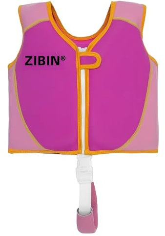 2025 - Giubbotto di salvataggio per bambine, costume da bagno, giubbotto di salvataggio per bambini dai 2 ai 10 anni, piscina, spiaggia, mare, acqua per nuotare e attività all'aperto 9 anni, rosa