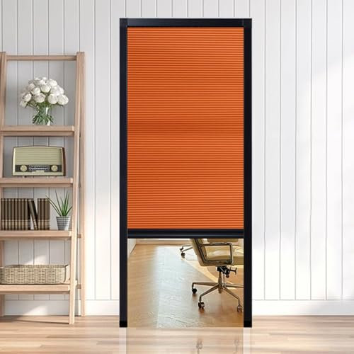 Portes de Placard Coulissantes pour Chambres, Portes Accordéon en Nid D'Abeille pour Intérieur, Porte Coulissante Pliante Occultante Et Invisible, Séparateur de Pièce pour Cuisine, Garde-Manger(Orange