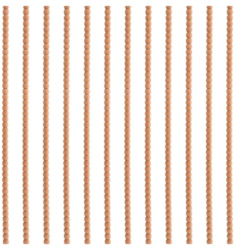 12stk Holzleisten Zierleisten, 40cm Lang Deko Holzleisten Unbehandelte Leisten Stäbe für DIY Zuhause Wand Tür Fenster Schrank Regal Deko (Perlen Stil)