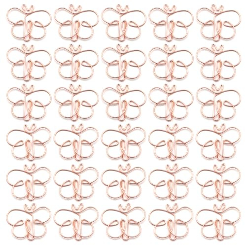30Pcs Butterfly Shape Paper Clips Colored Metal Paperclip Document Organiser Clip For Document Journal Scrapbooking Decorative Metal Bookmarks Clips