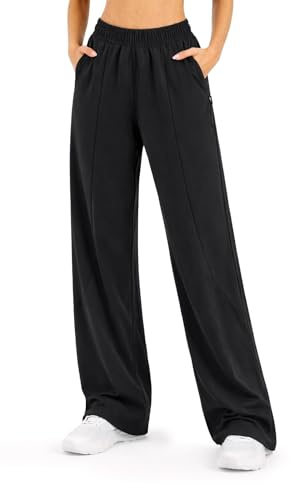 SMILODOX Jogginghose Nexa Damen, Wide Leg High Waist, Trainingshose mit elastischem Bund, weiches Material, Loose Fit Sporthose, extralange Freizeithose im modernen Look, für Gym & Alltag