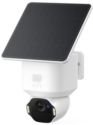 eufy Security SoloCam E42, 4K Solar Security Camera Outdoor Wireless,HomeBase S380 Compatible, AI Motion Tracking,Pan & Tilt, Facial Recognition, Local Storage Up to 16 TB (Renewed)