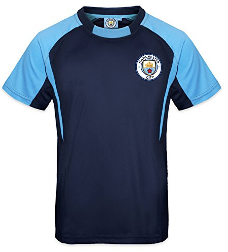 MANCHESTER CITY Boys T-Shirt Poly Kids Official Football Gift