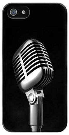 Retro Microphone Jazz Music Case Cover Custodia per IPHONE 5 5S SE