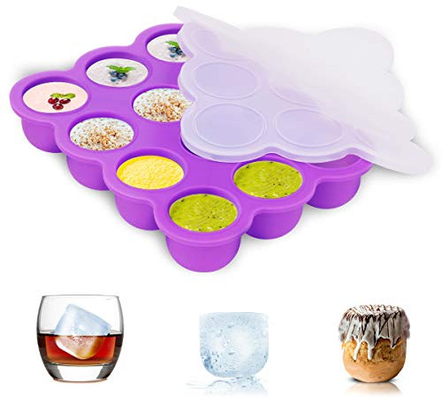 ZOUNICH Cubiertos De Silicona Para Bebés - Molde De Helado Para Bebés - Almacenamiento De Alimentos Para Bebés
