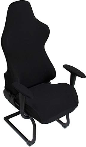 Zerci Universale Computer Sedia di Gioco/Racing Fodera Lavabile Chair Proteggere Copertura (Solo Copertina, Nessuna Sedia) Nero