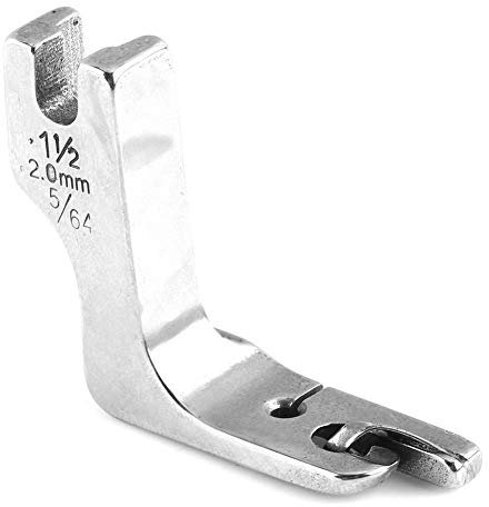 Hilitand Pied Pression Universel Industriel Single-Needle Fat Lit Machine à Coudre Ourlet roulé Pied presseur pour la Plupart des industriels Single-Needle Plat Lit Machines à Coudre, 2,0 mm