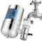 Filtre à Eau du Robinet, 8 Couches de Purification au Charbon et Céramique, Enlève Impuretés, Chlore, Eau de Javel, vers, Installation Facile - S’adapte sur Tous Les Robinets Standards