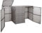 3er-Mülltonnenverkleidung HWC-E25, Mülltonnenbox Mülltonnenabdeckung, Poly-Rattan 3x120l - grau