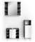 Vicco set mobili bagno Fynn, Antracite/Bianco lucido, 3 parti