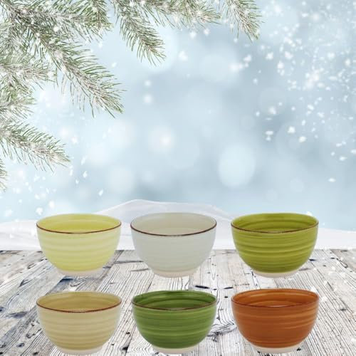 Vajilla de otoño e invierno, juego de vajilla de porcelana UNI (6 unidades, 14 cm)