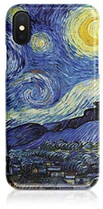Tirita Hard Phone Case Cover Compatible with iPhone 11 Masterpiece Art Famous Artists Van Gogh Starry Nigh