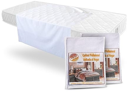 PimPam Factory - (Pâck 2) Waschbare Baumwolle Matratzenauflage 80 x 190 cm - Wasserdichter Matratzenbezug für ältere Menschen, Kinder und Babys - ITEL-Zertifizierung