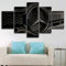 104Tdfc Bilder XXL 5 Teile wandbild leinwand Kunstdrucke leinwandbilder Mercedes Benz Logo Schwarzes 5 TLG Creative Gift Poster Artwork Leinwandbilder für Wohnkultur