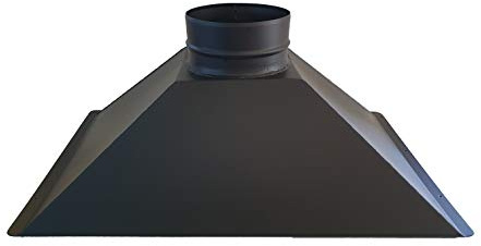 Imar srl Grillhaube VENT7848H33, Wandmontage, Schwarz, L 78 x B 48,5 x H 33 cm, Rauchabzug Durchmesser 20 cm