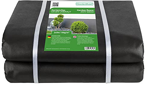 GardenMate 2m x 5m Toile Anti-Mauvaises Herbes en Non tissé 150g/m2