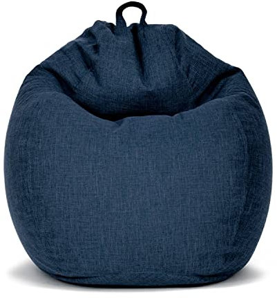 Green Bean Indoor XXL Sitzsack mit 300 Liter mit EPS-Perlen Füllung - Kuschelig Weich Waschbar - Drinnen Stoff Bodenkissen Liegekissen Sitzkissen - Dunkelblau Navy