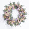 HAOSHICS Artificial Flower Hanging Wreath, Faux Garland Front Door Wreath,Artificial Wreath for Door Wedding, Party, Home, Wall, Window Decor (Pink Daisy)