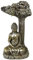 HAC24 Solar LED Dekofigur Buddha Statue mit Baum Garten Solarleuchte Gartenfigur Solarlicht Solarlampe Deko Figur Gartendeko Gartenleuchte