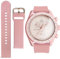 Uhrenarmband für Omega X Swatch Moonswatch, Speedmaster, 20 mm, Schnellverschluss, Gummi-Uhrenarmband, Ersatz (Rosa, 20 mm)