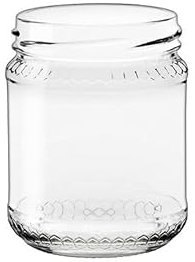Apistore Pot en verre REINE pour mielє 250 G - 212 ml - Avec capsule fleurs TWIST-OFF T63 - thermopack 24 pièces
