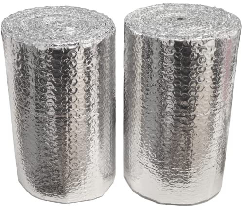 IMBALLAGGI 2000 - Pannelli Termoriflettenti per Termosifoni 25cm Altezza x 7M, 1.75mq, 2 Rotoli, Pannelli Isolanti Termici per Interni, Porte Finestre Pavimenti Tetti, Isolante Termico Impermeabile