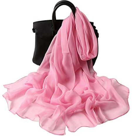 FAIRYGATE Schal Pink Chiffon Stola Schal für Brautkleider Abendkleider Alltagskleidung Stola Damen Festlich 6045