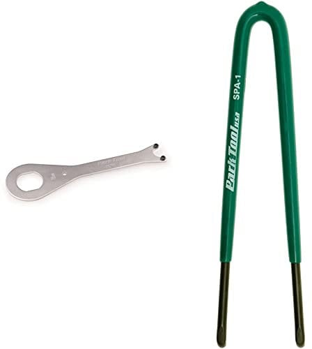Park Tool HCW-4 Box-End Fixed Cup Wrench and Bottom Bracket Pin Spanner Tool,Blue,36 mm & SPA-1 - Hanger Cup Pin Spanner Tool,Blue