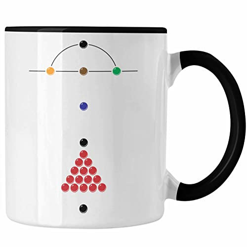 Trendation - Billard Pool Tasse Geschenk Queu Geschenkidee Spruch Grafik Plan (Schwarz)
