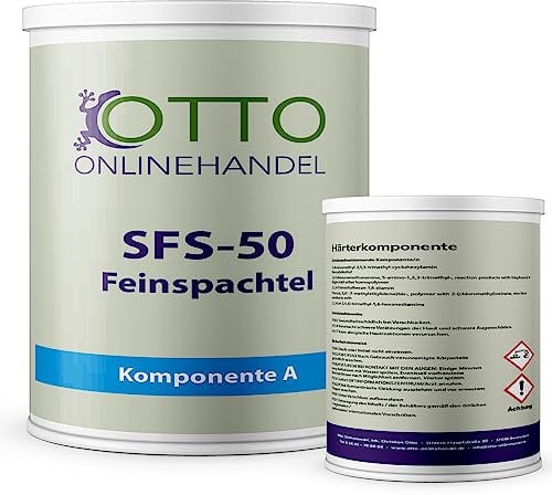 SFS-50 Feinspachtel aus 2K Epoxidharz (3 kg) Spachtelmasse für Reparaturen von Estrich, Holz, Beton