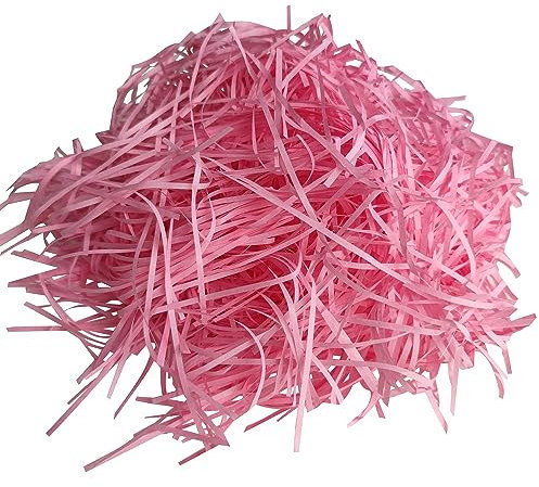 200g Papier Déchiqueté, Remplissage Boite Cadeau, Raphia, Papier Cadeau-rose