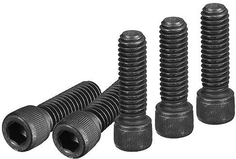DTGN 5/16-18x1 Tornillo de Cabeza Hexagonal - 10 Unidades - para Sujetar Muebles - Rosca Completa Tornillos de Cabeza Hexagonal de Acero al Carbono 12.9 - Negro